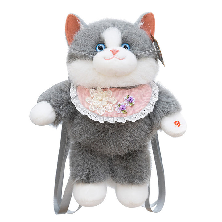 Plush Cat-Themed Backpack Kalsten
