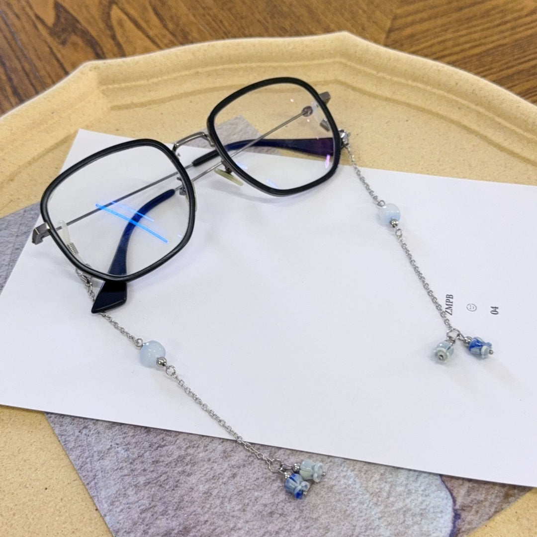Delicate Bead-Embellished Eyewear Chain Kalsten