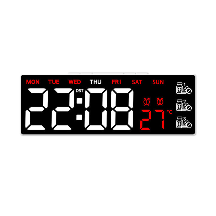 Digital LED desk clock with temperature and day of the week display Kalsten