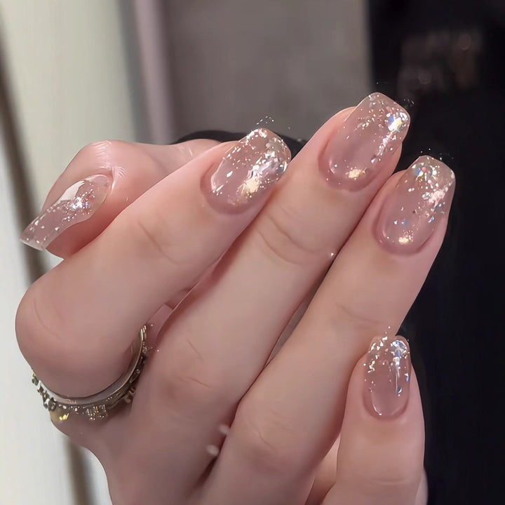 Artistic Glittered Press-On Nail Set Kalsten