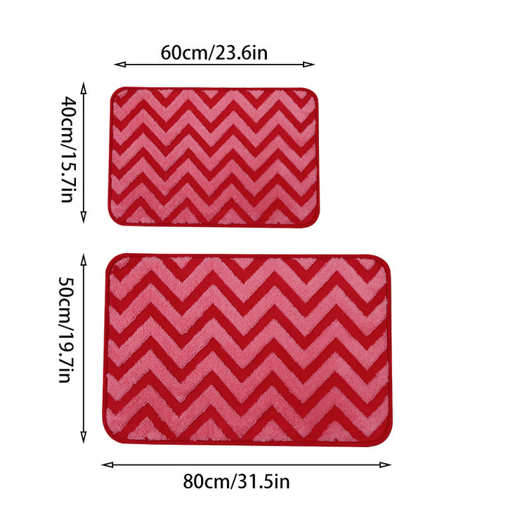 Chevron Pattern Anti-Slip Bath Mat Kalsten