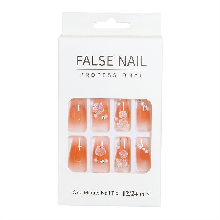 Decorative Press-On Nail Set with 3D Accents Kalsten