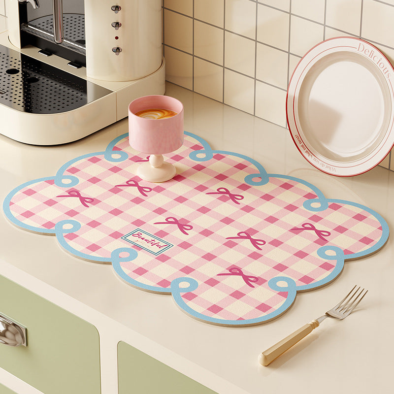 Stylish Scalloped Kitchen Mat