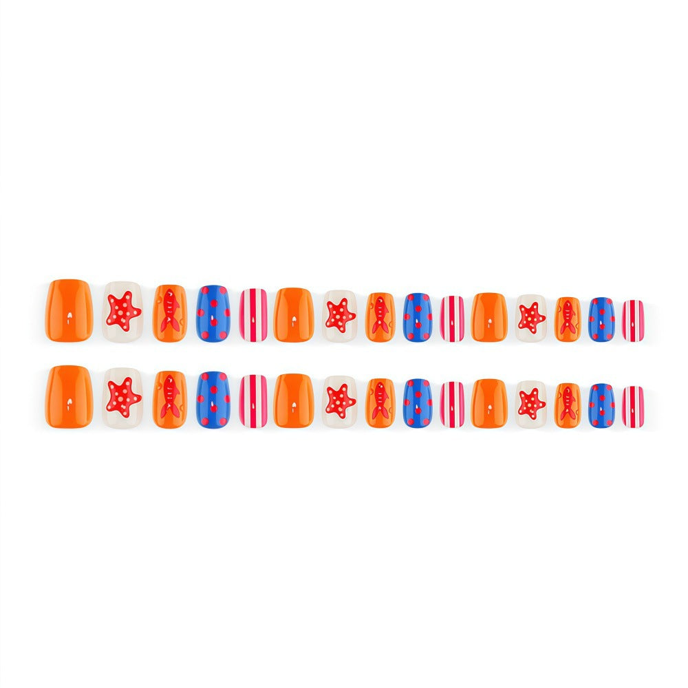 Artificial Nail Set with Maritime Motifs Kalsten