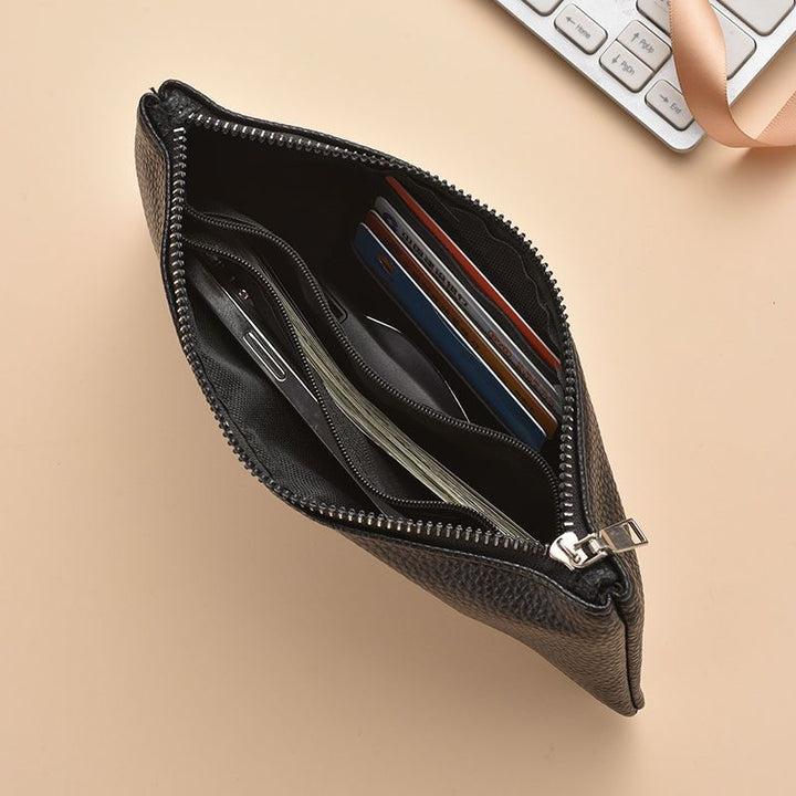 Premium Zippered Leather Pencil Case