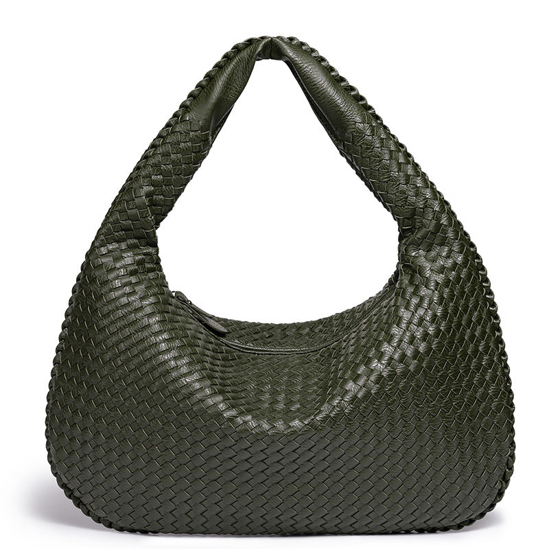 Handcrafted Woven Leather Hobo Bag Kalsten