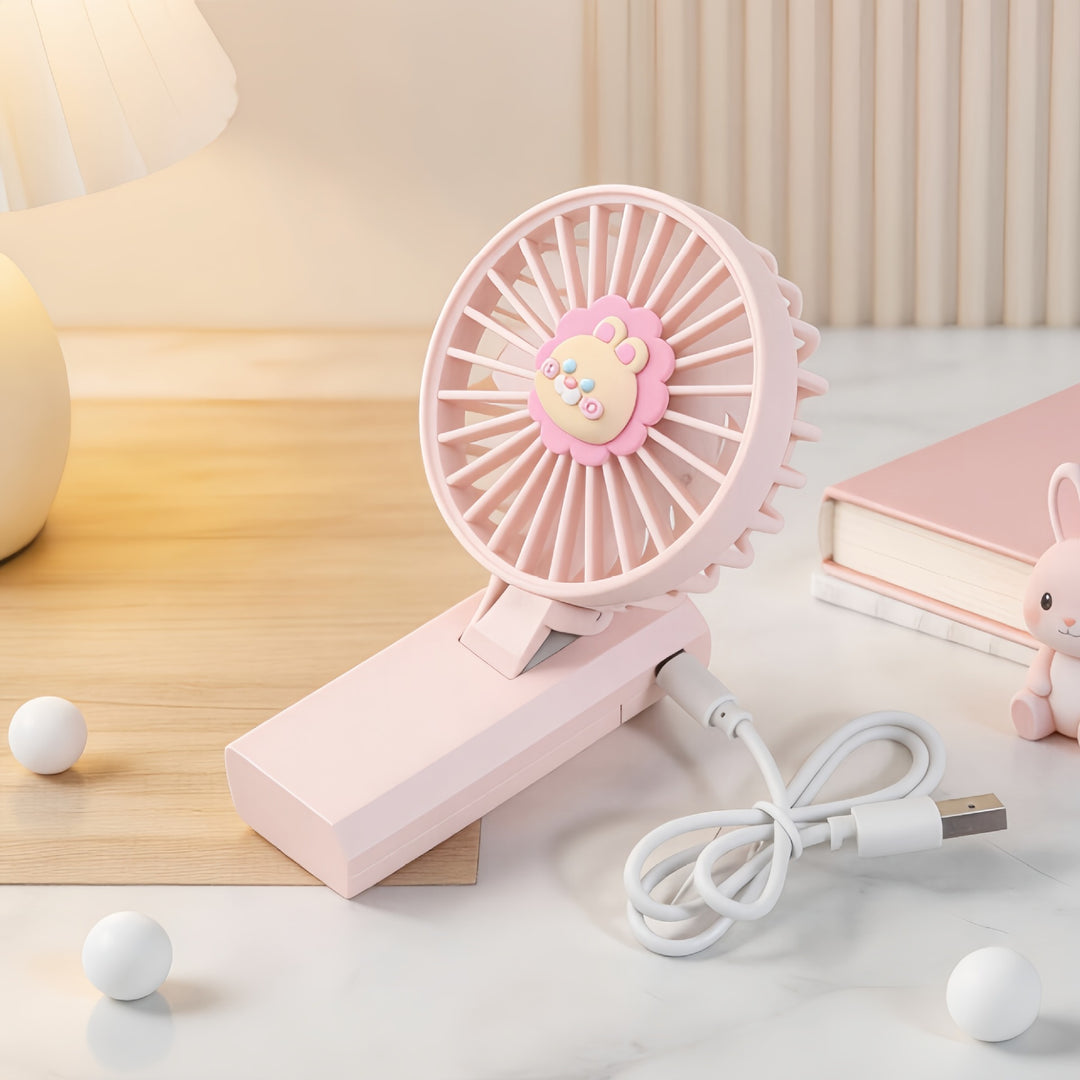 Portable Mini Hand Fan with Animal Motif Kalsten