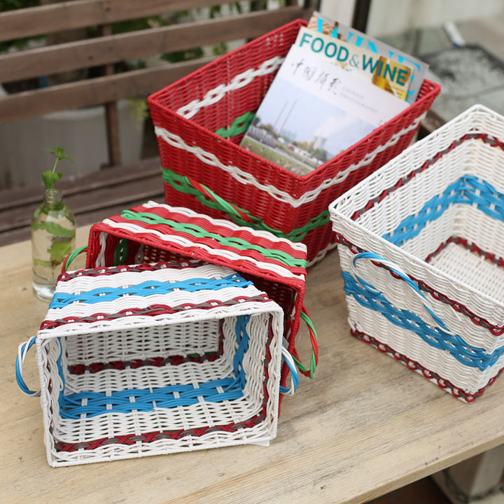 Sparkling storage basket with carrying handle Kalsten