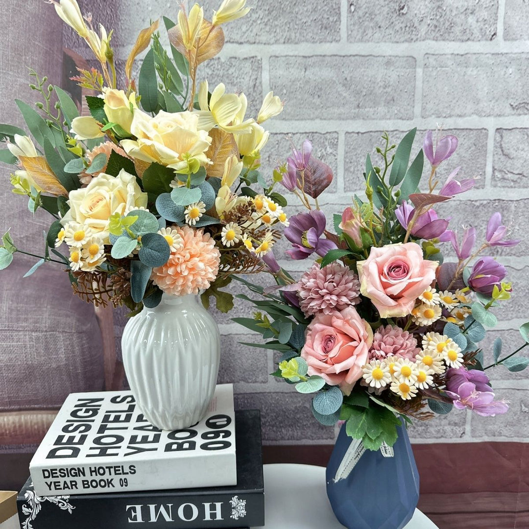 Elegant Faux Flower Bouquet Arrangement