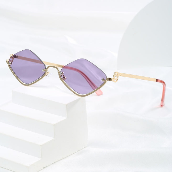 Women's fashionable square sunglasses with luxurious metal frame Kalsten