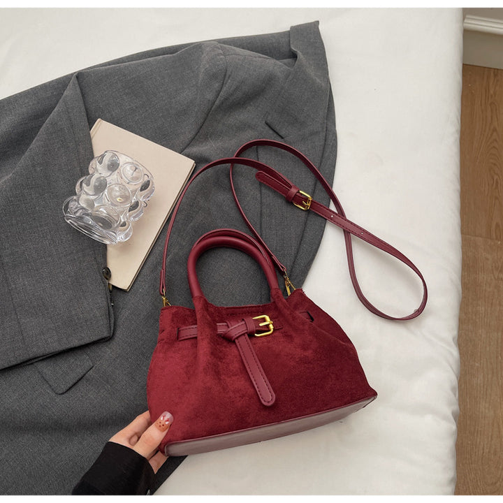 Elegant Suede Handheld Bag Kalsten