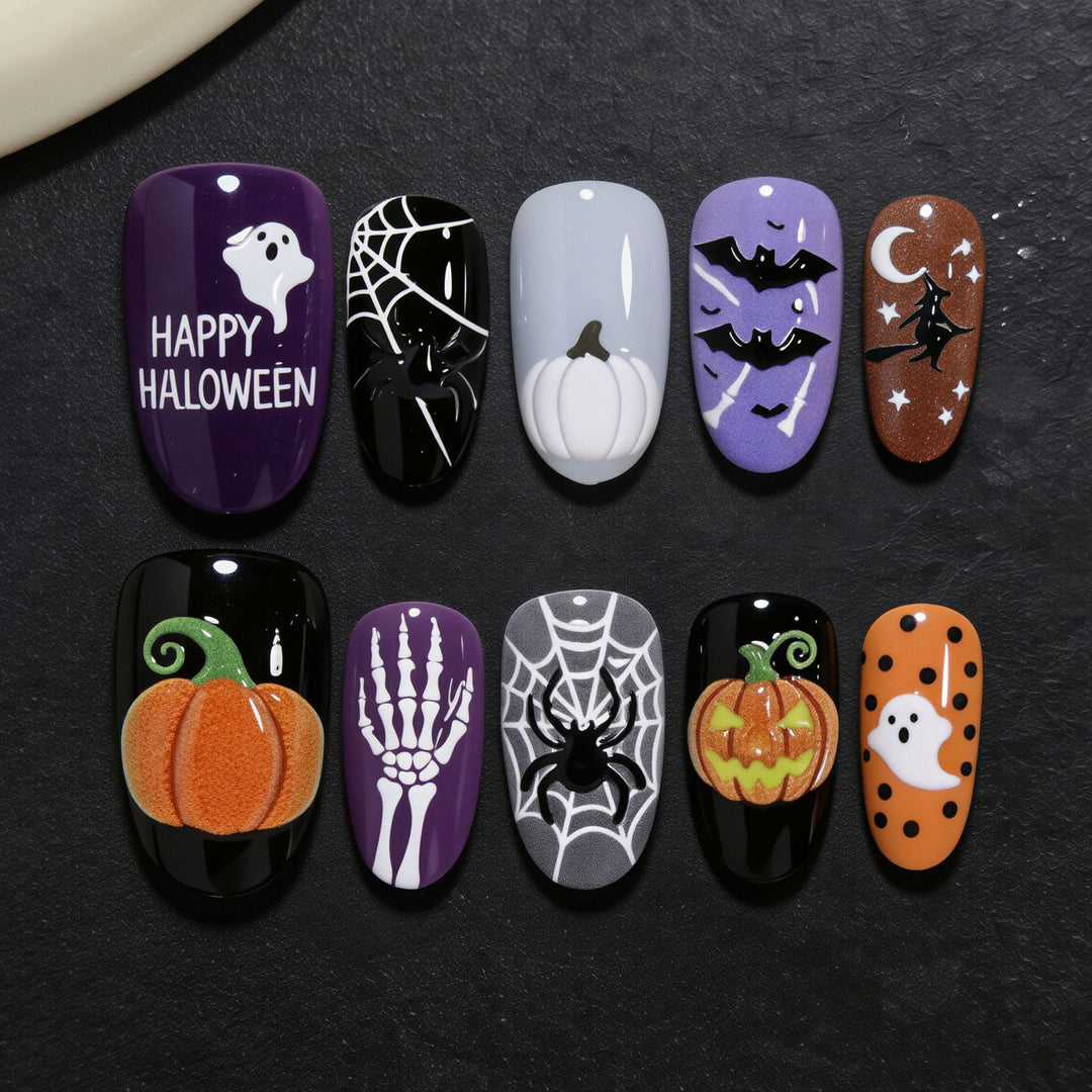 Halloween-Themed Nail Art Set Kalsten
