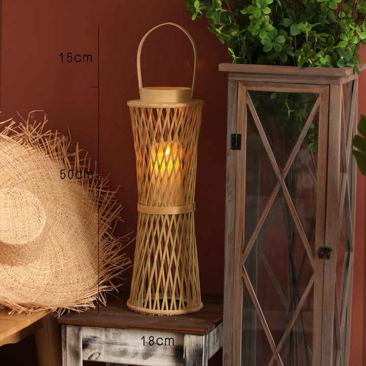 Elegant lamp stand made of woven material Kalsten