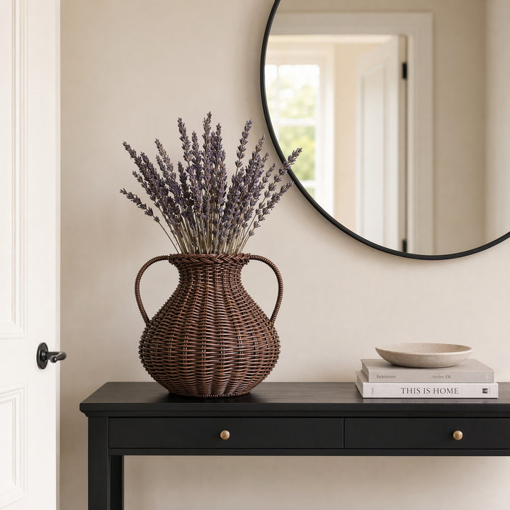 Deko-Vase Made of Rattan Kalsten