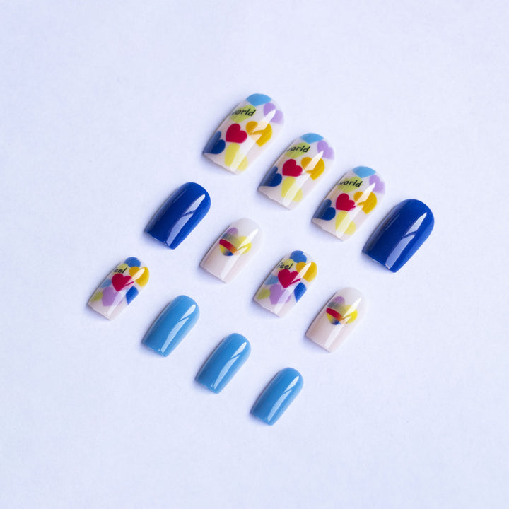 Creative Heart-Themed Nail Art Kit