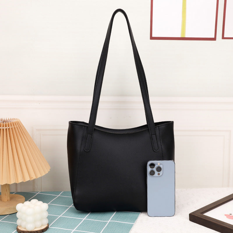 Minimalist Faux Leather Tote Bag