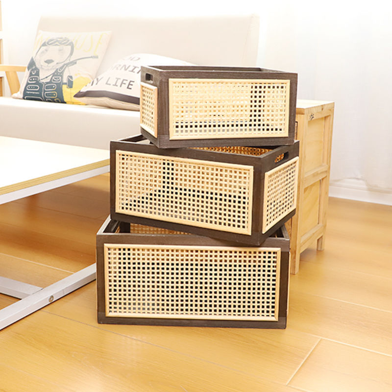 Versatile Wooden Storage Basket Kalsten