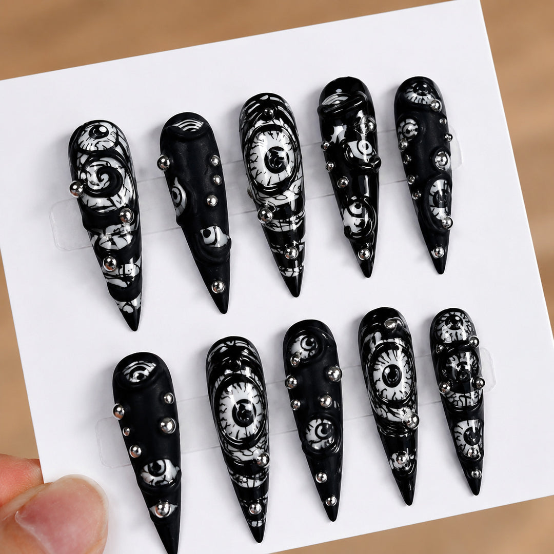 Spooky Themed Press-On Nails Set Kalsten