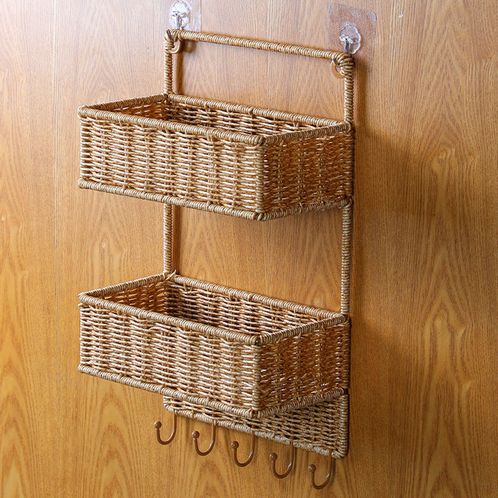 Two-Tiered Handwoven Storage Basket Kalsten