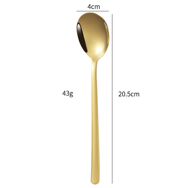 Elegant dessert spoon with luxurious golden surface Kalsten