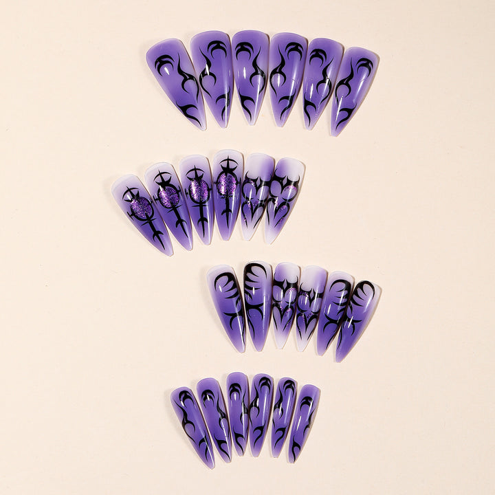 Gothic Stiletto Nail Art Extensions Kalsten