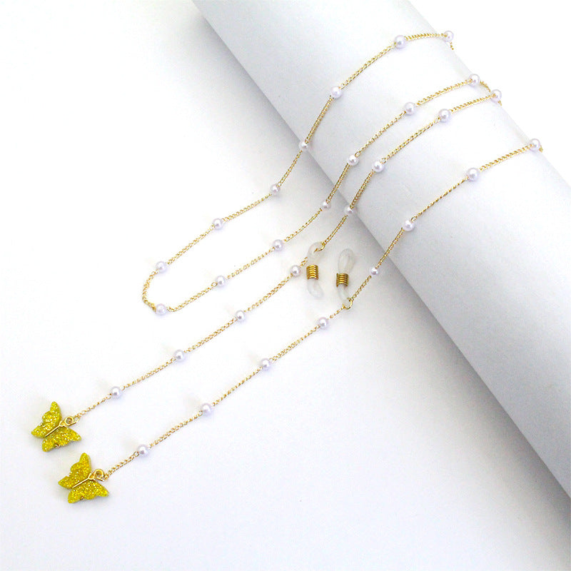 Butterfly-Embellished Eyewear Chain Kalsten