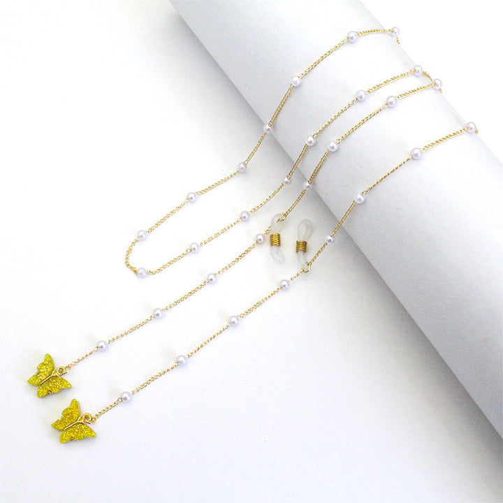 Butterfly-Embellished Eyewear Chain Kalsten