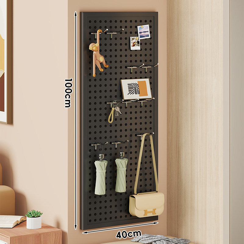 Wall-Mounted Perforated Metal Pegboard Organizer Panel