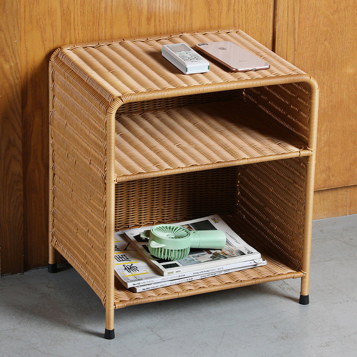 Natural Woven Open Shelf Storage Unit Kalsten