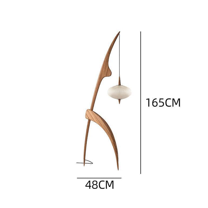 Artistic Floor Lamp with Integrated Hanging Shade