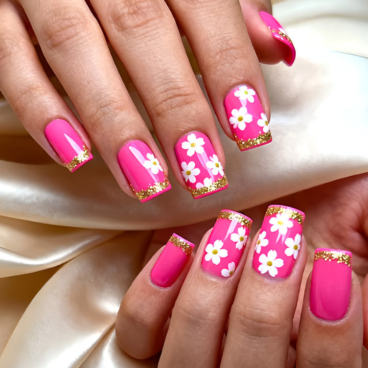 Floral Gel Nail Art Design Kalsten