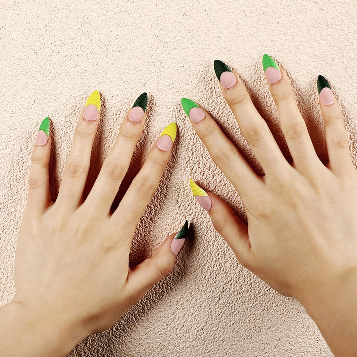 Creative artificial nails with trendy geometric design Kalsten