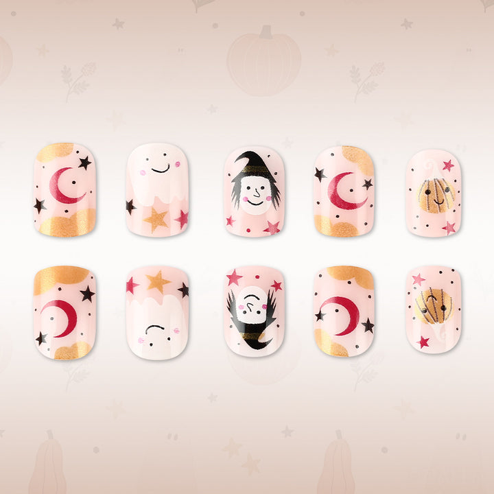 Whimsical Halloween-Themed Press-On Nail Art Set Kalsten