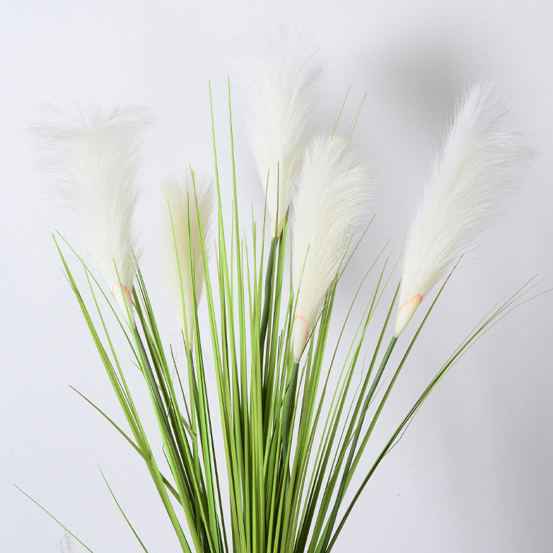 Decorative Faux Pampas Grass Arrangement