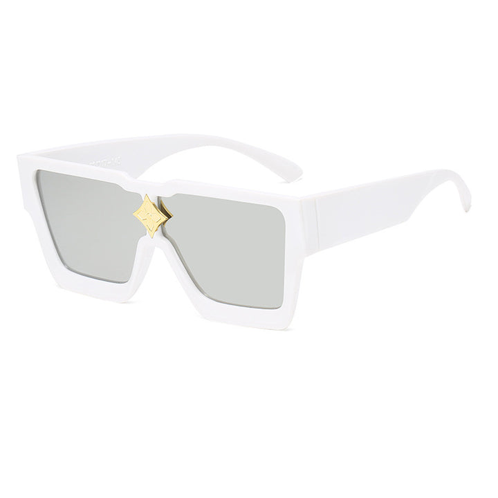 Bold Geometric Shield Sunglasses