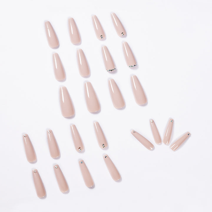Elegant fake nails with glitter accents Kalsten