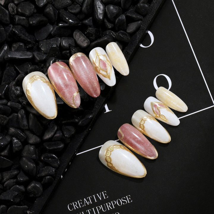 Acrylic nails in modern layered look Kalsten