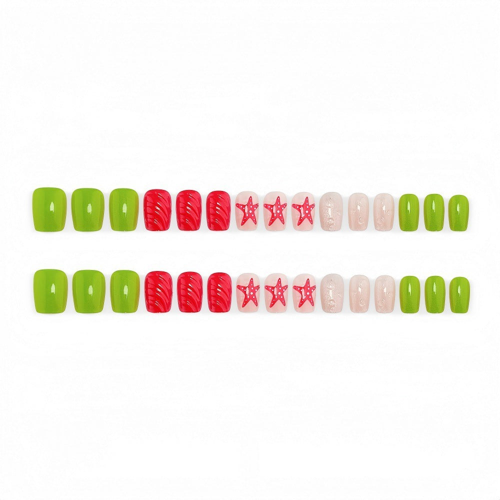 Artificial Nail Set with Festive Designs Kalsten