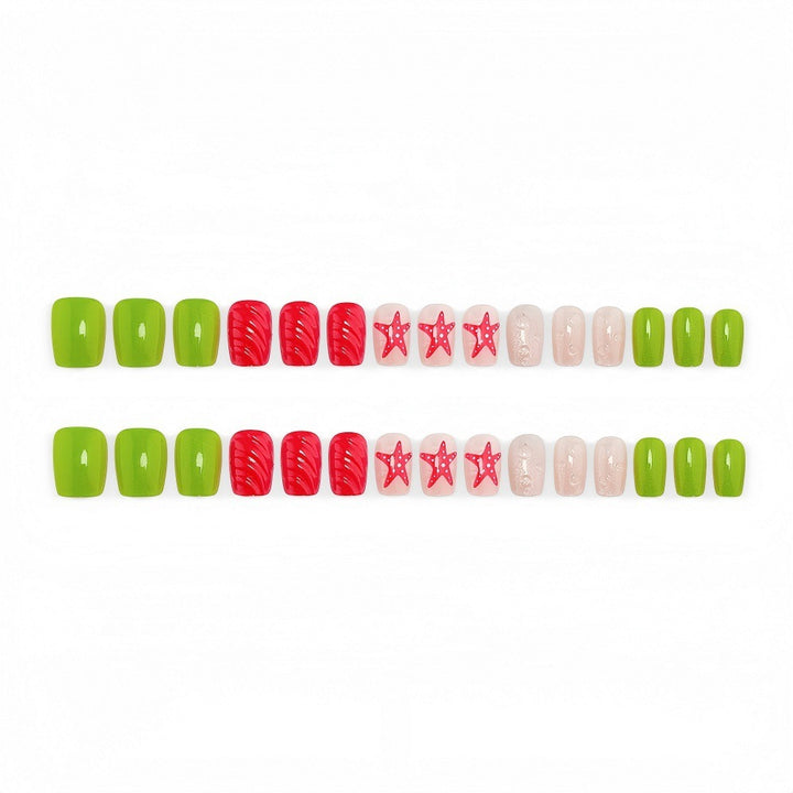 Artificial Nail Set with Festive Designs Kalsten