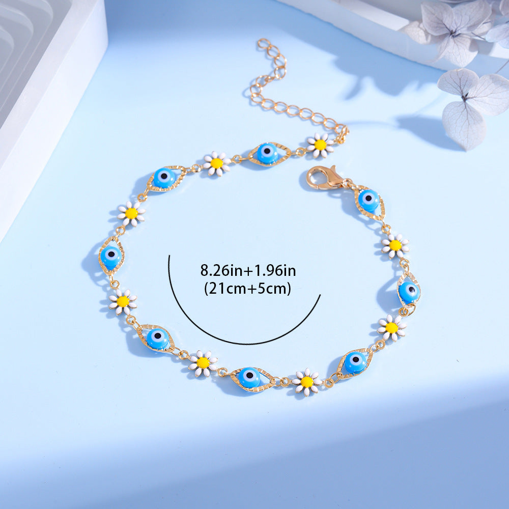 Eye Charm and Daisy Bracelet Kalsten
