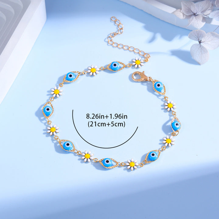 Eye Charm and Daisy Bracelet Kalsten