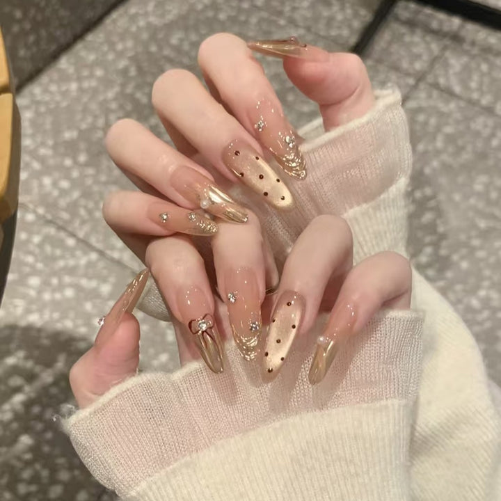 Artistic Floral-Embellished Press-On Nail Art Kalsten