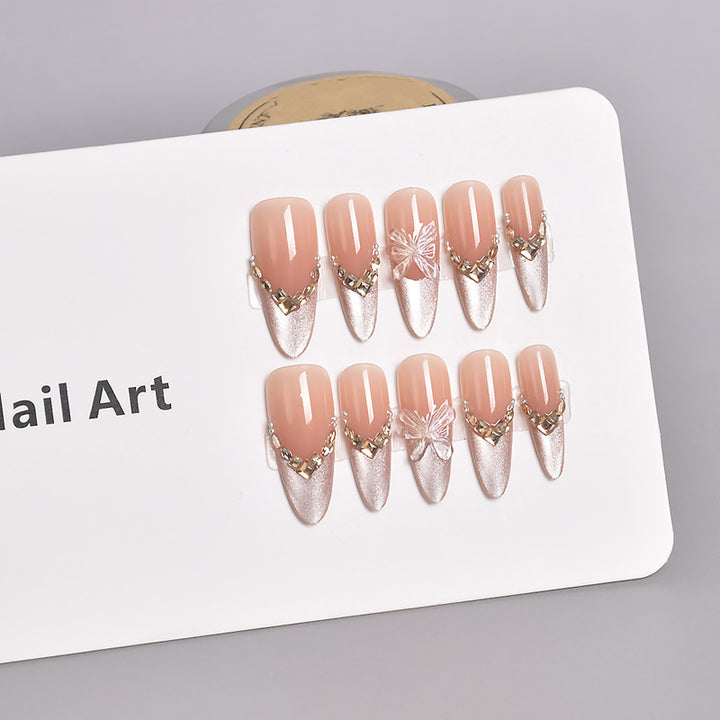 Glamorous Heart-Themed Press-On Nail Set Kalsten