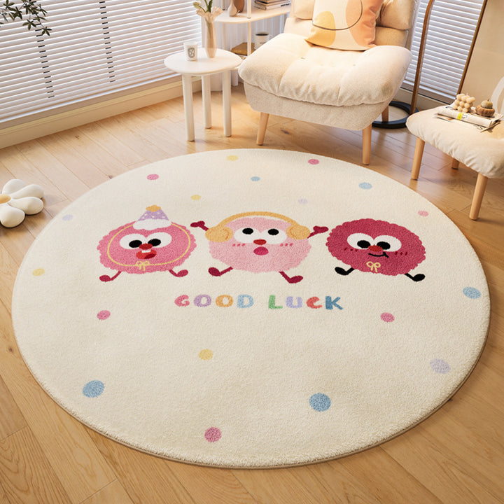 Playful Dog-Themed Round Area Rug