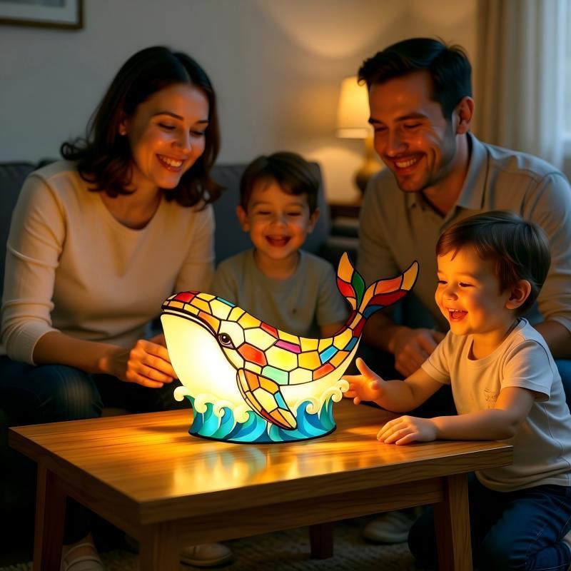 Decorative Whale Fish Table Lamp Kalsten