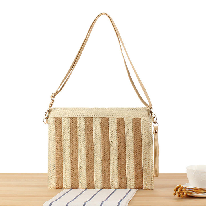Elegant Shoulder Bag in Modern Striped Design Kalsten