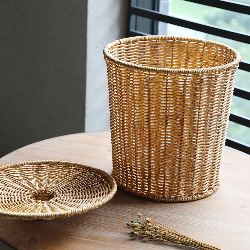 Eco-Friendly Wicker Waste Basket Kalsten