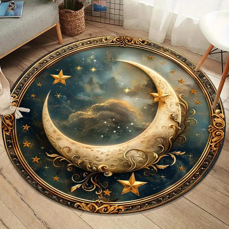 Artistic Celestial Design Area Rug