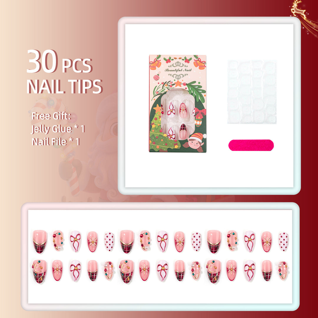 Festive Manual Decorative Press-On Nail Set