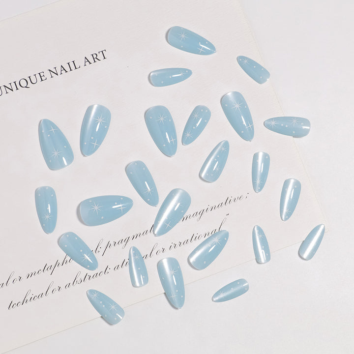 Celestial-Themed Glossy Press-On Nails Kalsten